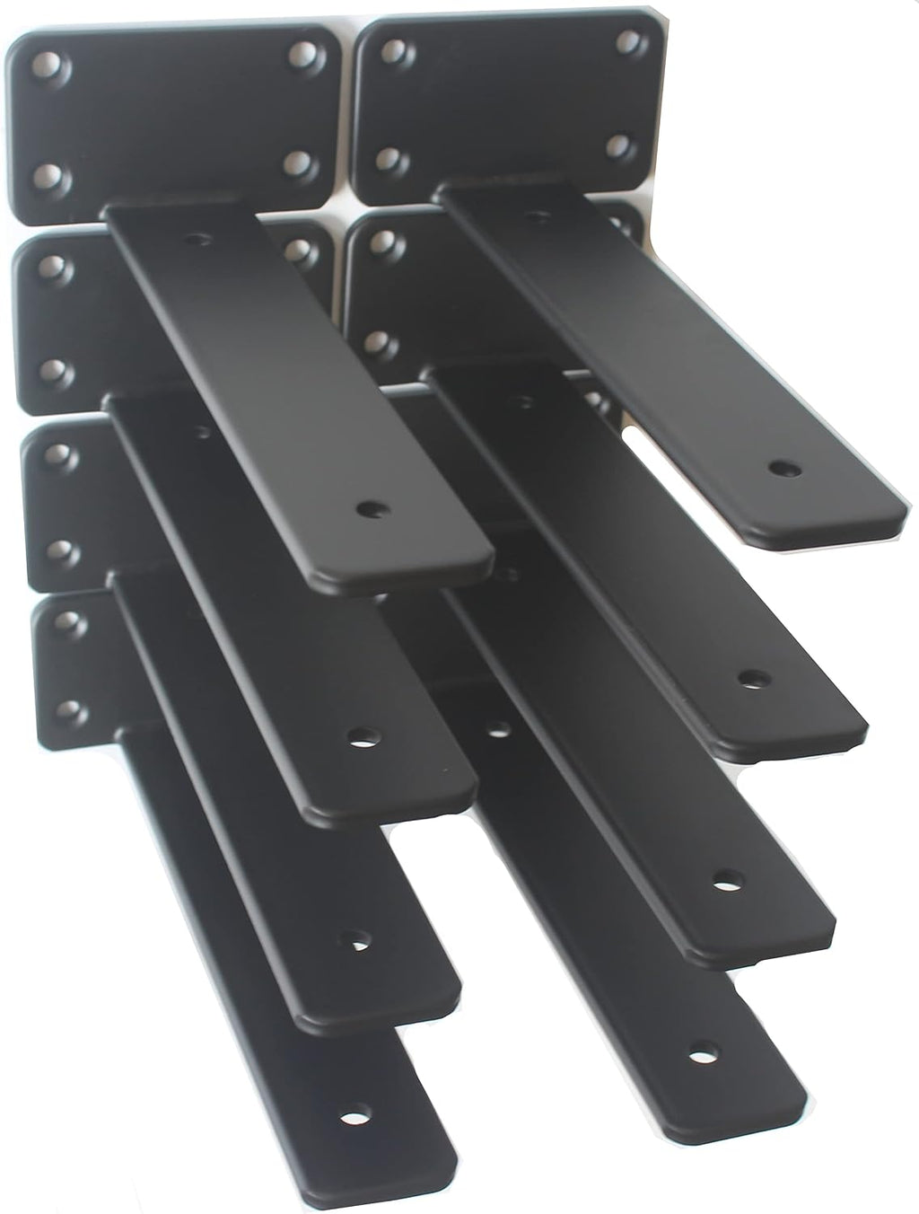 8 inch black hidden l shelf bracket (1/5, main product view