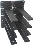 8 inch black hidden l shelf bracket (1/5, main product view