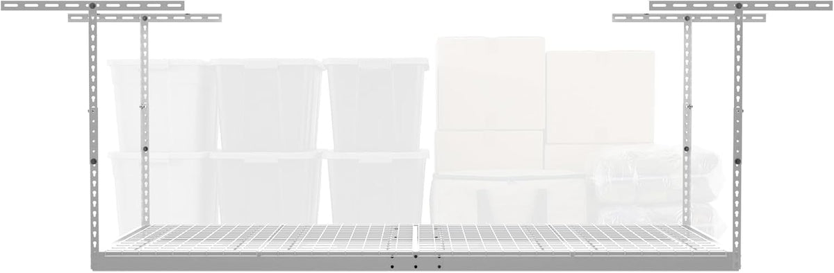 monsterrax 4x8 overhead garage storage rack, white, 24"-45", main product view