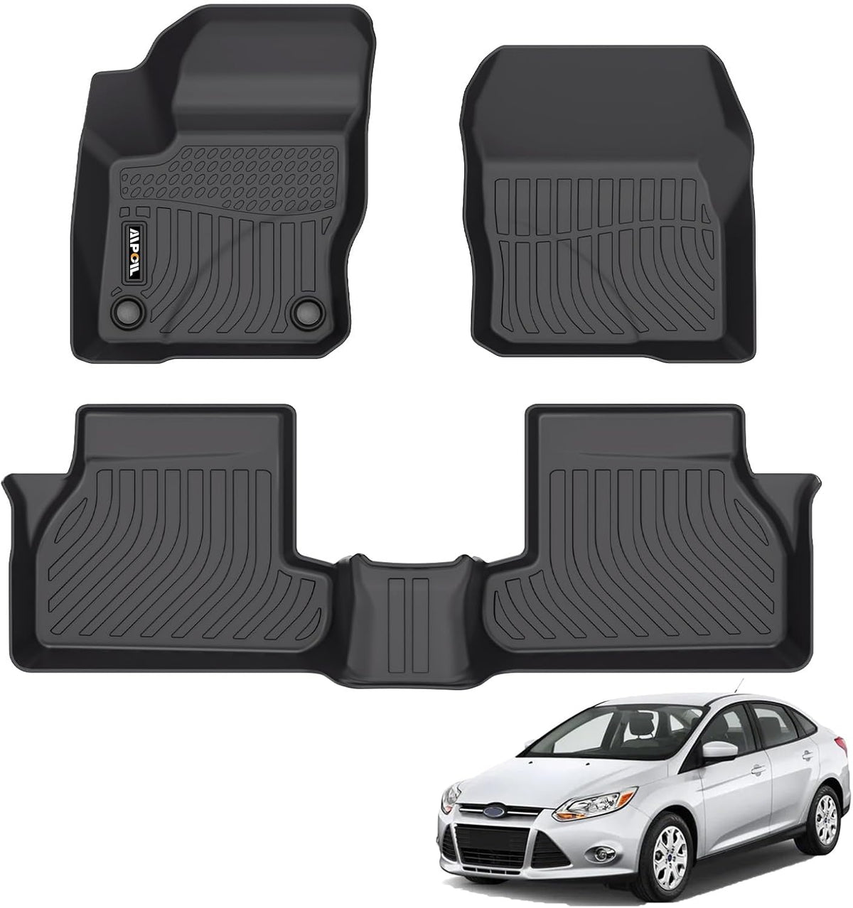 AIPOIL® Floor Mats for 2012-2018 Ford Focus | All-Weather | Easy to Clean |