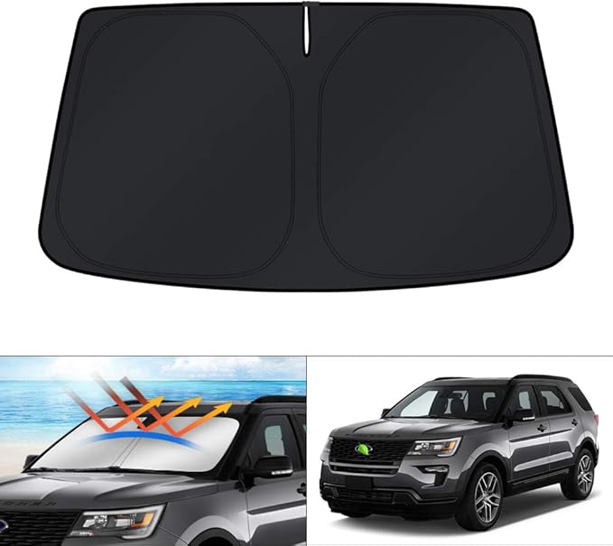 KUST Windshield Sun Shade for 2011-2019 Ford Explorer SUV Accessories, Custom by KUST