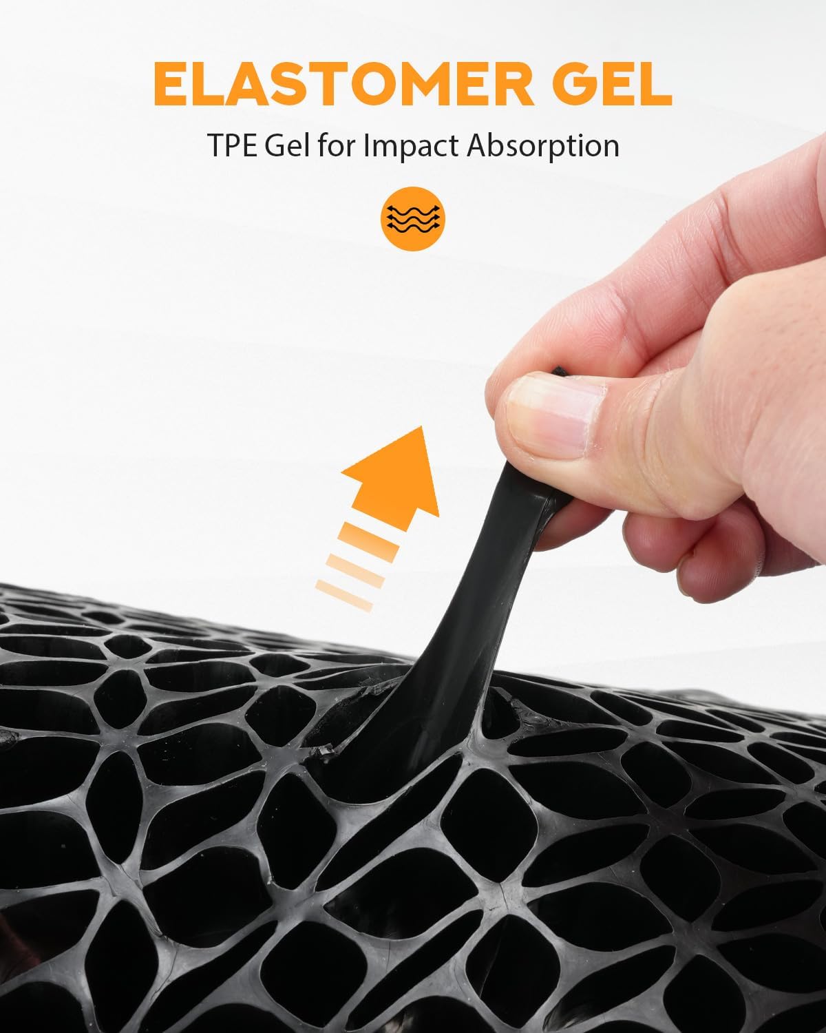 PBYMT Upgraded Motorcycle Seat Cushion, Universal Motorcycle Gel Seat Pad, Large 3D-Honeycomb Structure Shake Rider Cushion TPE Shock Absorption and Breathable for Long Rides