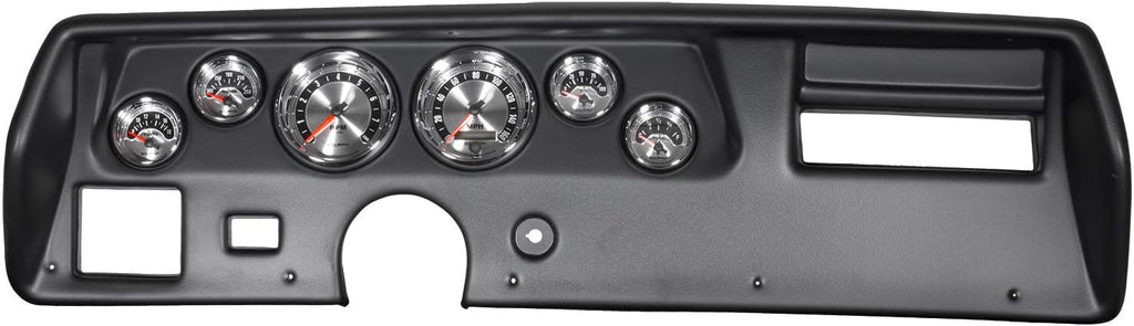Auto Meter 7025 Complete 6 pc Gauge Kit 1970-1972 Chevelle SS, El Camino, Monte, American Muscle, Brushed Steel Look