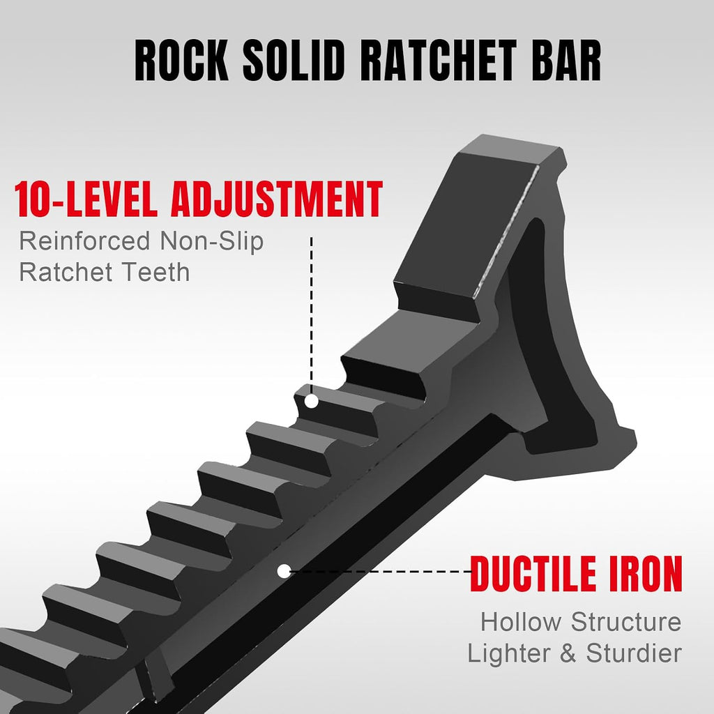 Big RED 3 Ton (6000 LBs) Jack Stands, with Adjustable Lock Car Jack Stand, Fit for Vehicle, Red, 2 Pack