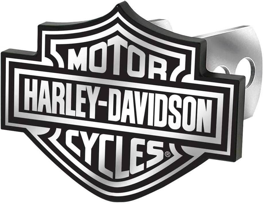 Harley-Davidson Bar & Shield Logo Hitch Plug, Universal Fit - Black & White