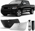 Zanch Windshield Sun Shade Umbrella: 1:1 Custom Fit for Ram 1500 2011-2026 [99% UV Protection, Up to 75℉ Cooler] Reflective Heat Shield, Built to Last, No Scratches, Foldable Front Sunshade Umbrella