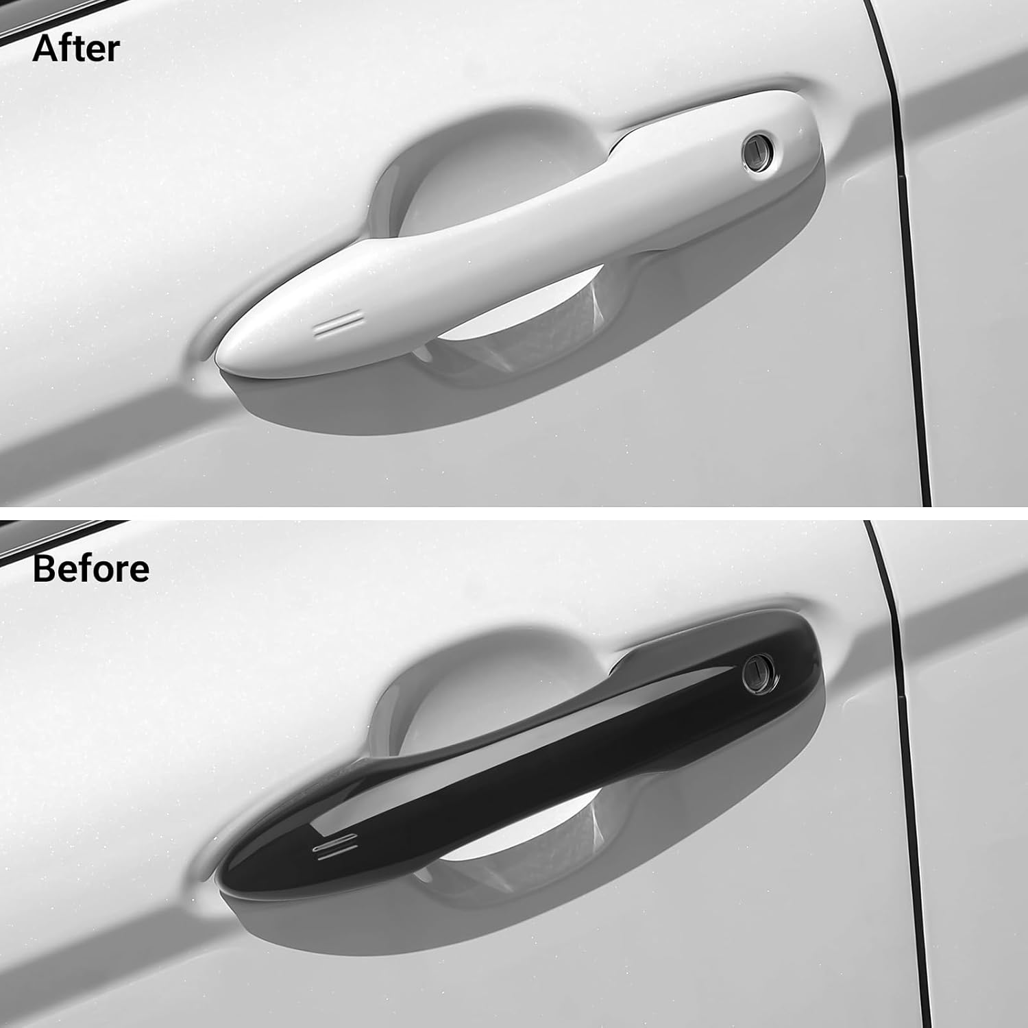 Car Door Handle Cover Protector Compatible with Toyota 2018-2026 Camry & 2019-2026 Corolla & 2022-2026 Corolla Cross & 2016-2022 Prius & 2020-2024 Venza Accessories Glossy Black ABS Material