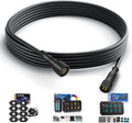 MICTUNING 2PCS 10FT 4 Pin Extension Cables | For 2nd-Gen RGB Rock Lights & P1Y+ Switch Panel Connection, snap-on connector ，IP68 waterproof