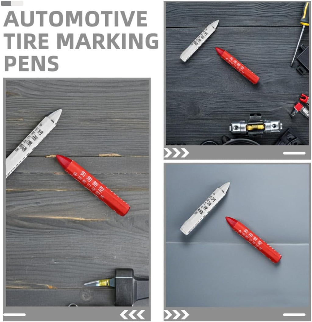 GANAZONO 20pcs Waterproof Wax Tire Marker Pen for Car and Motorcycle Tires for Automotive Maintenance