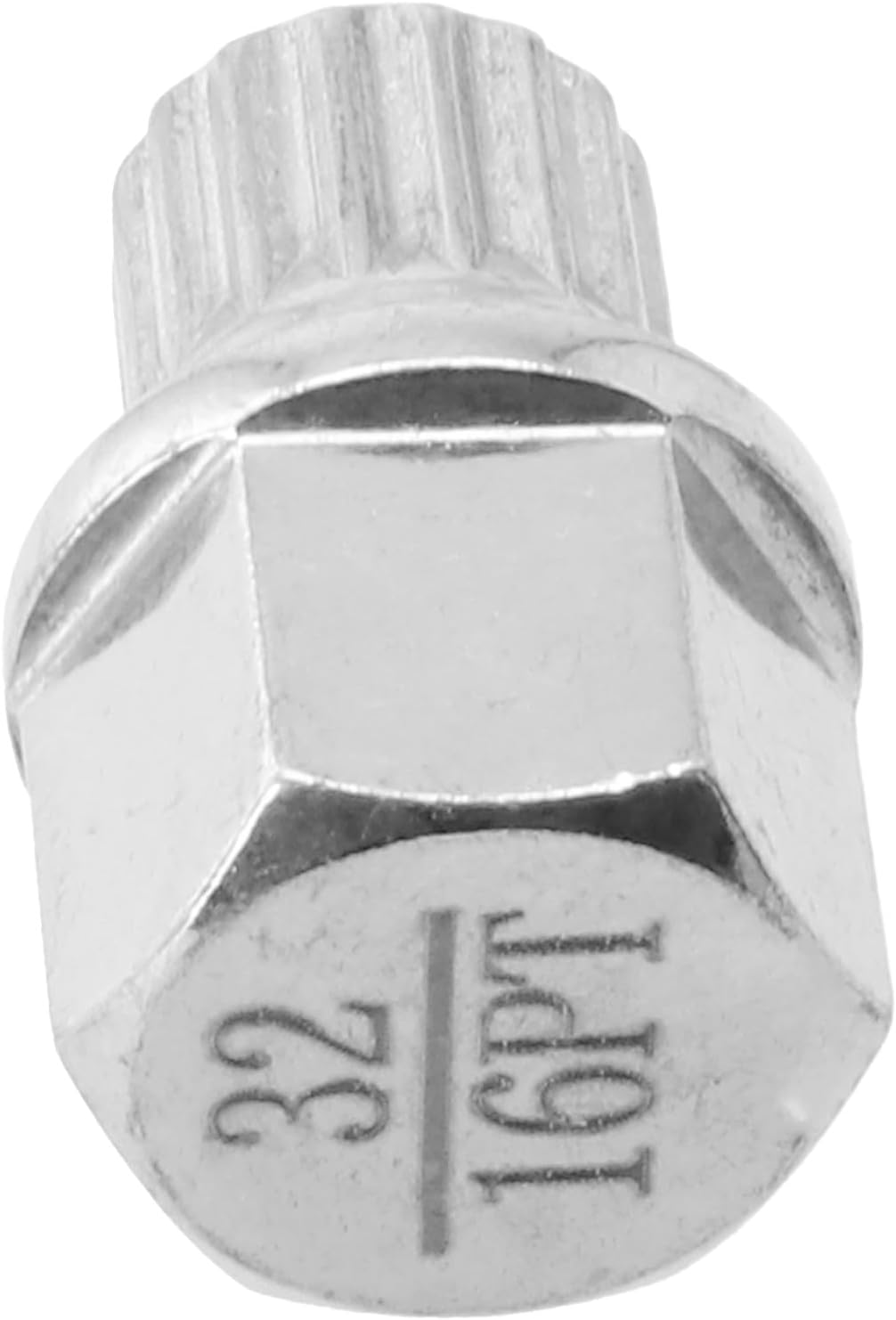 32/16PT Wheel Lock Key for, Steel Anti-Theft Lug Nut Removal, Rustproof Silver Socket Adapter for Car for Tire Screw Installation