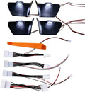 L2R for Toyota Hilux (2015-2023) Interior Door Handle Bowl LED Lights Handle Bowl Lighting Car Interior Decorative 1 Set (White)