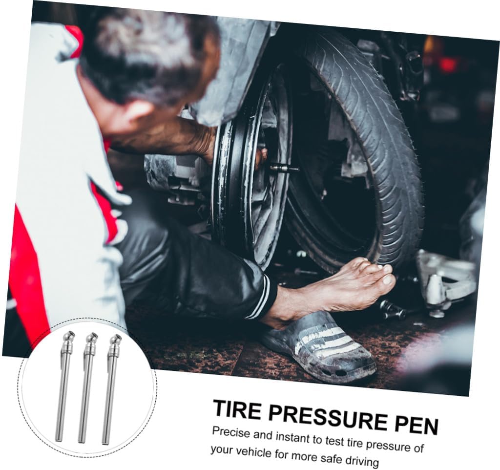 5Pcs Car Tire Gauge Pencil Portable Tire Pressure Gauge for Cars Trucks Suvs Rvs Motorcycles Durable and Accurate Tire Pressure Measurement Tool Convenient Storage