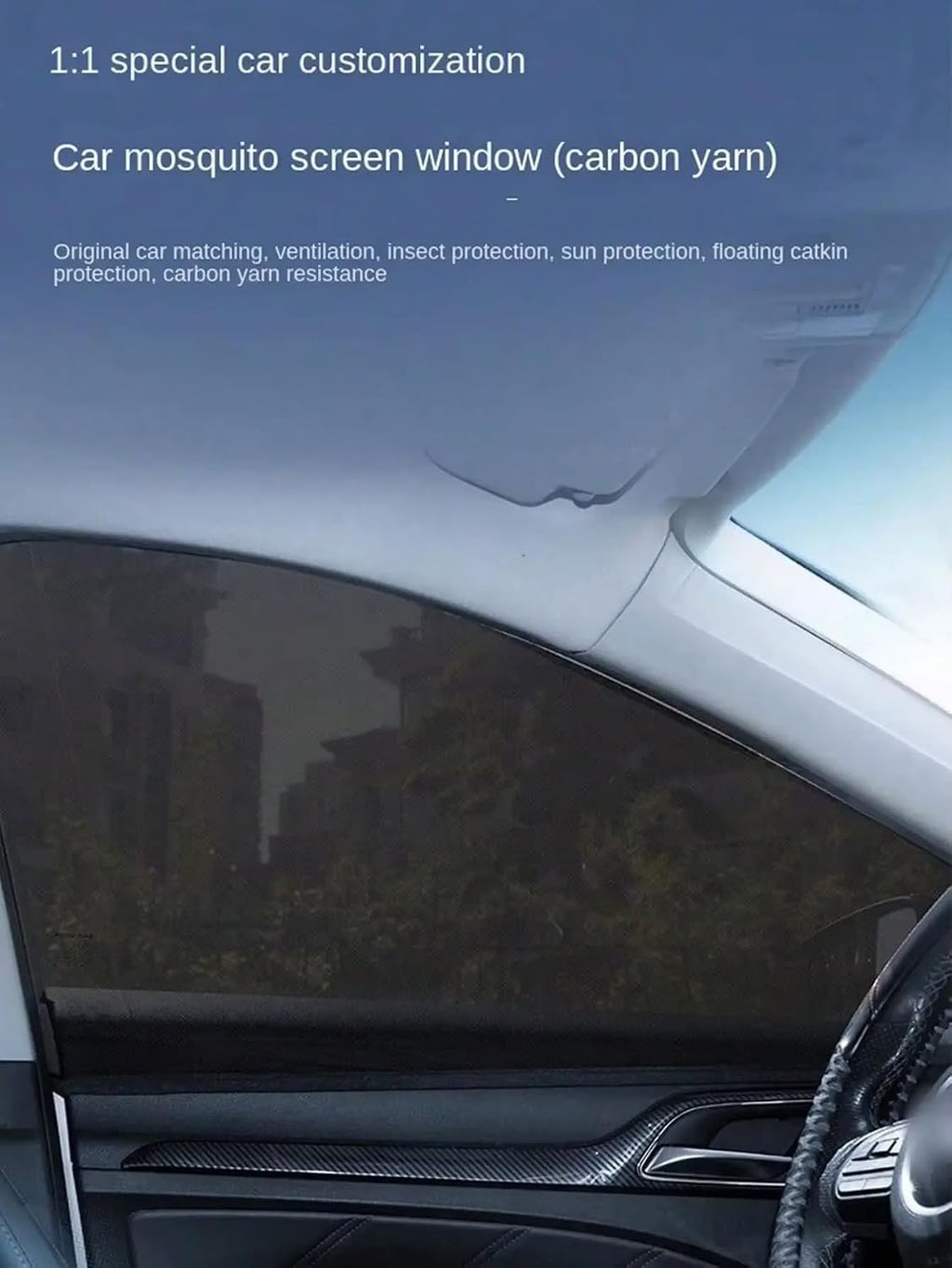 Car Window Sun Shade for Volvo XC40 XC60 XC90 Thickened Elastic Mesh Side Window Sunshade Auto Breathable Curtain Camping Privacy Screen for Volvo XC40 XC60 XC90