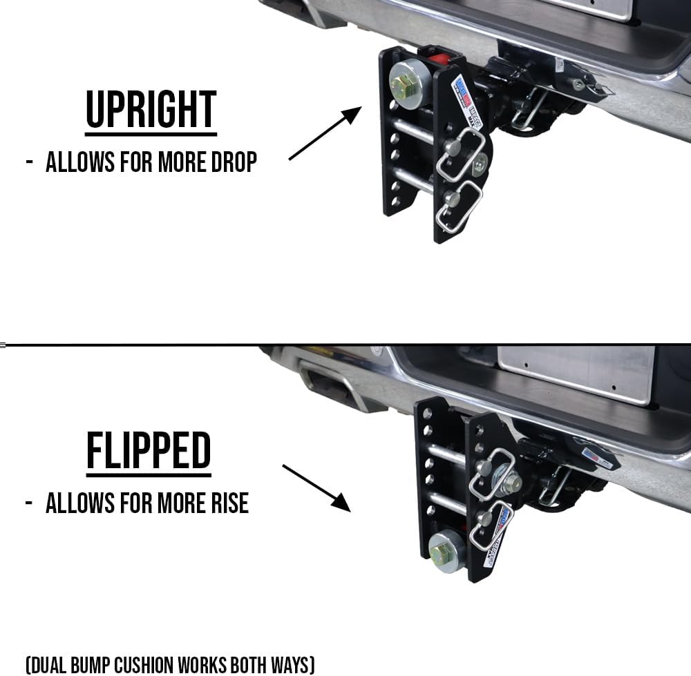 Shocker Impact Max Sway Control Cushion Combo Ball Hitch Fits 2-1/2" Hitch & Has Chrome Combo 2" & 2-5/16" Balls - 20,000 lbs