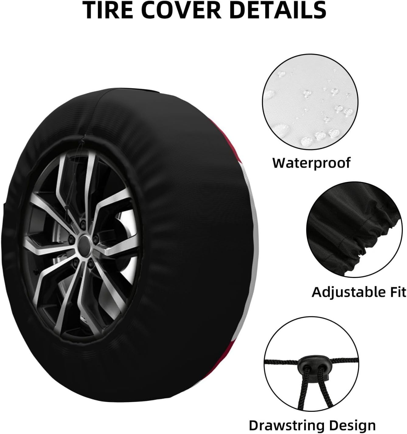 Flag of Florida Spare Tire Cover Trailer Tire Covers for Truck SUV Camper Vehicle Wheel Cover Waterproof Sun Dust Protection