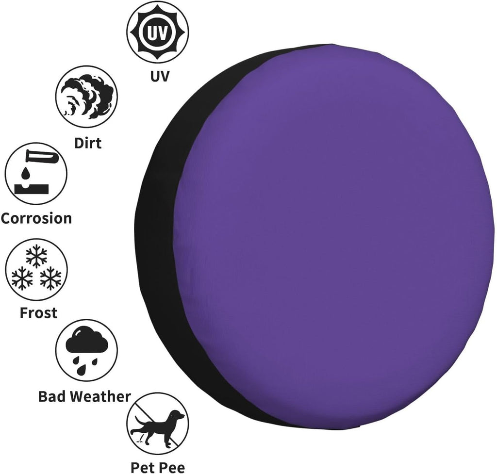 Violet Color Print Universal Spare Tire Cover for RV, Jeep | Wheel Protector Fits Rv, Trailer, Jeep, Shield Tires From Sun, Dirt And Rain For Outdoor Storage