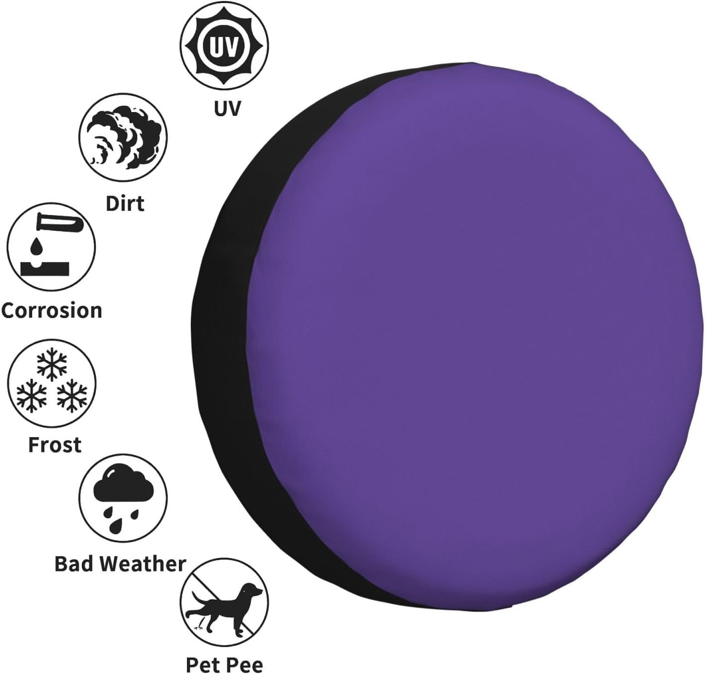 Violet Color Print Universal Spare Tire Cover for RV, Jeep | Wheel Protector Fits Rv, Trailer, Jeep, Shield Tires From Sun, Dirt And Rain For Outdoor Storage