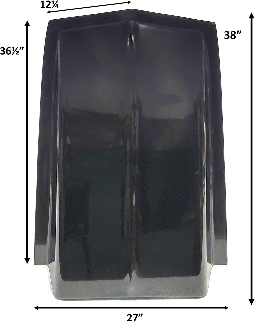 Cowl Induction Hood Scoop - 38" L x 4 ½" H x 24½" W SC-1145 - Fiberglass - Black - Unlimited Products