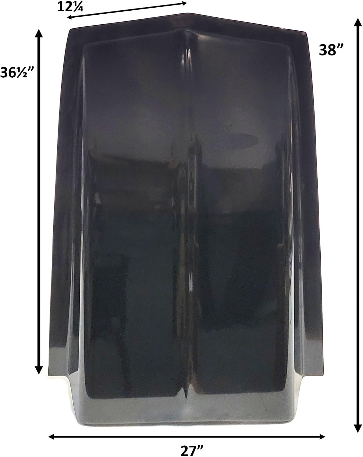Cowl Induction Hood Scoop - 38" L x 4 ½" H x 24½" W SC-1145 - Fiberglass - Black - Unlimited Products