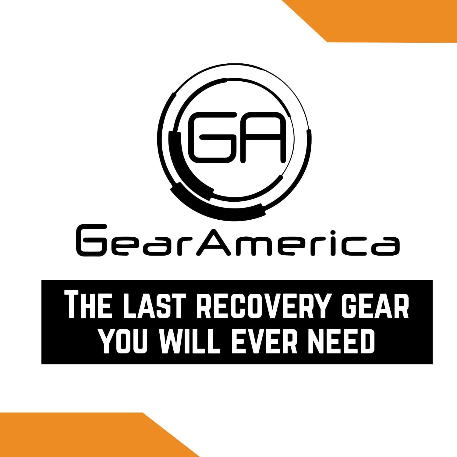 GA GearAmerica Heavy Duty D-Ring Shackles 58,000 lbs Capacity - Tow Shackle, 7/8" Pin & Washers - Securely Connect Tow Strap or Winch Rope for Off Road Recovery (Red, 2 Pack) - D Ring