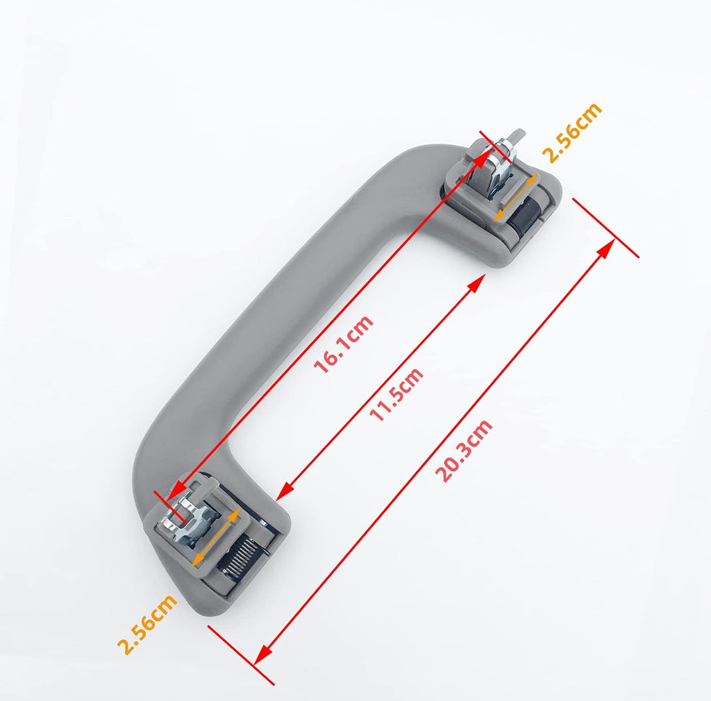 Auto Roof Pull Handle Grab Rail Grey with Hook LH=RH Universal for Toyota for Corolla for Rav4 Yaris Vios OEM:74610-52020 (Front Handrail Without Hook(Gray) 1Pcs)