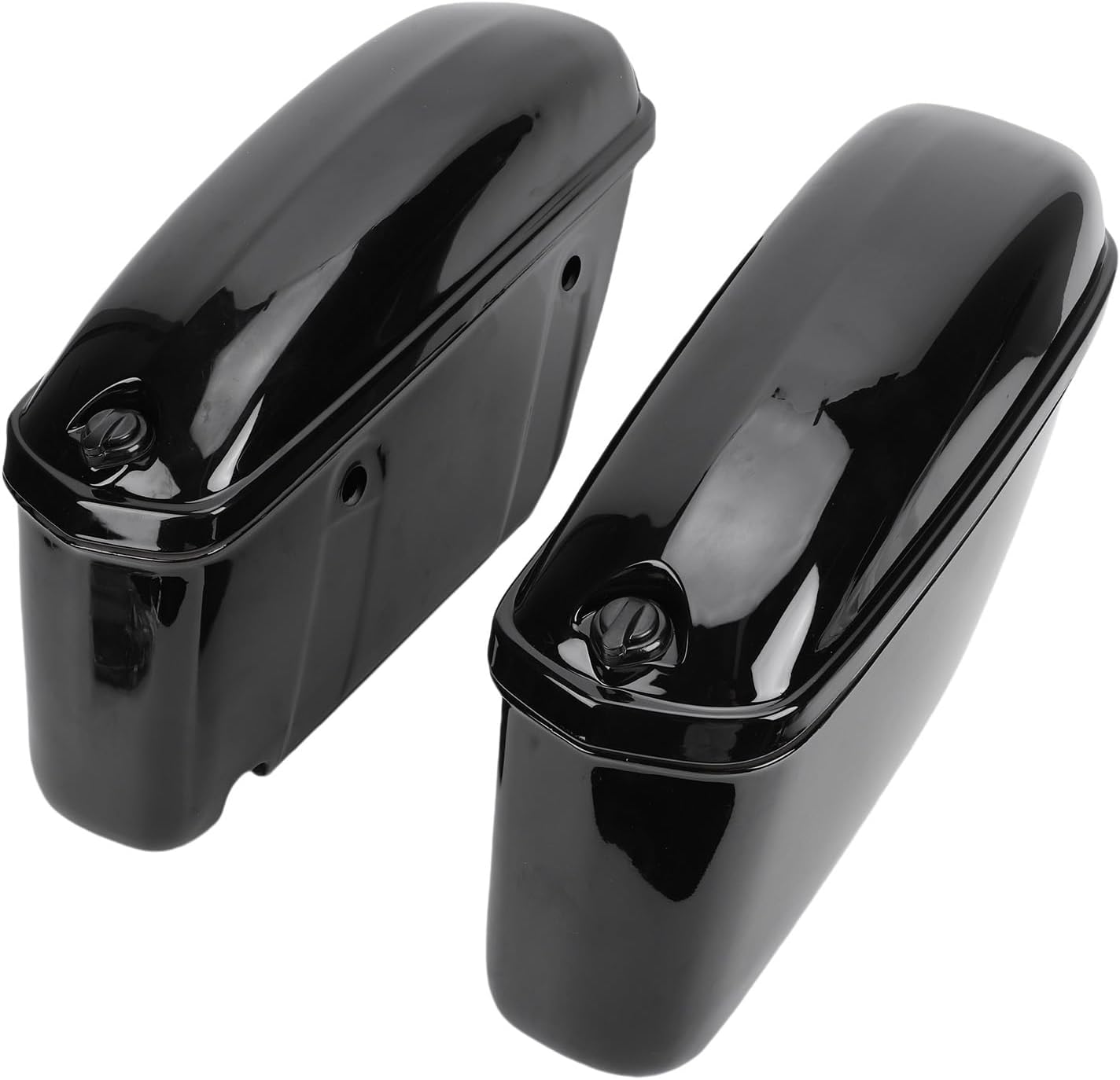 Black Side Box 22L Trunk Storage Box with Lock Stylish Top Opening Lid for Motorcycles High Grade ABS Construction