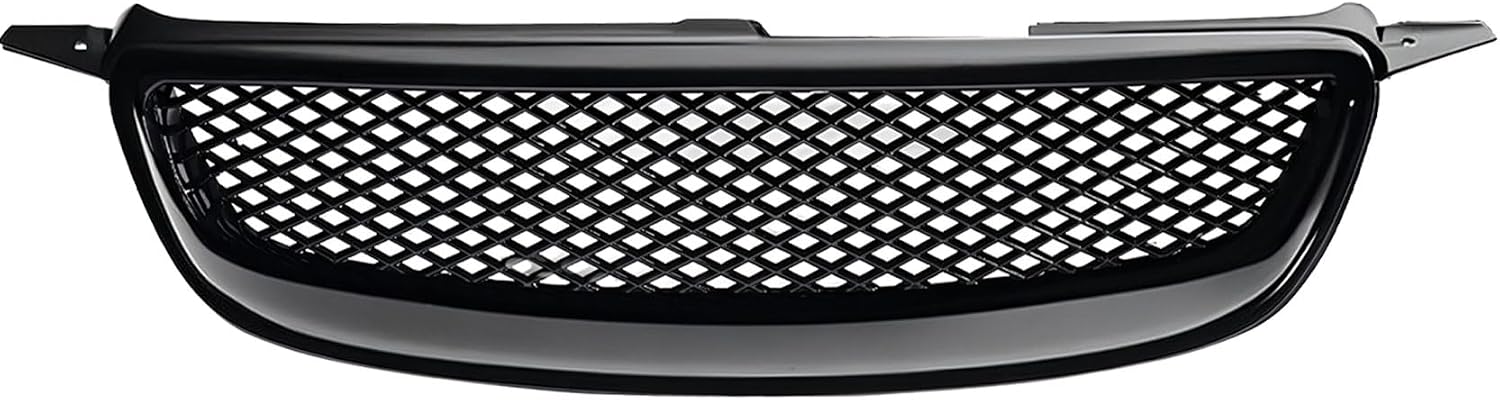 Front Grille Compatible with 2003-2008 Toyota Corolla CE LE S XRS Hood Mesh Grille ABS Plastic Glossy Black