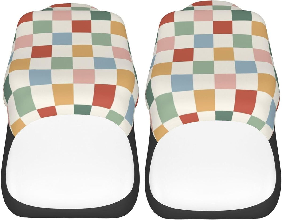 rainbow checkerboard retro car seat covers universal 2, side view