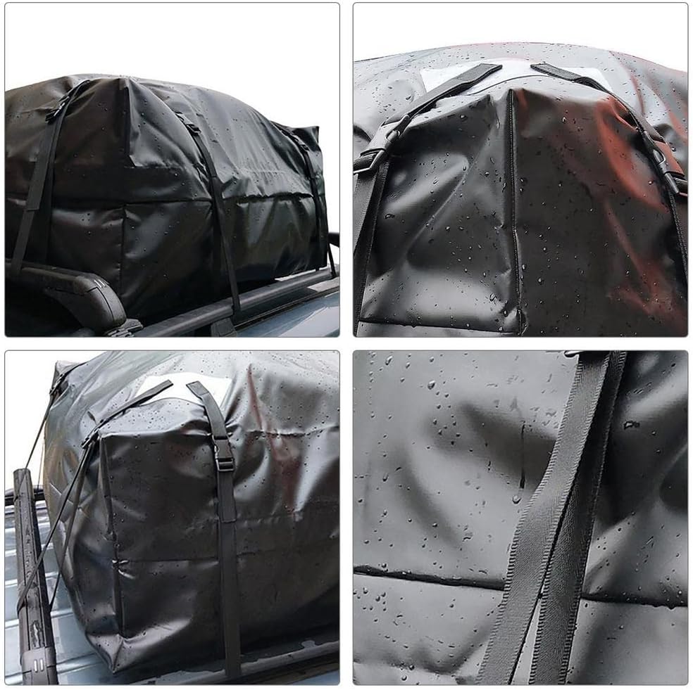 Car Rooftop Cargo 420D Waterproof Oxford Cloth Roof Luggage Bag Large Capacity Storage for Travel for
