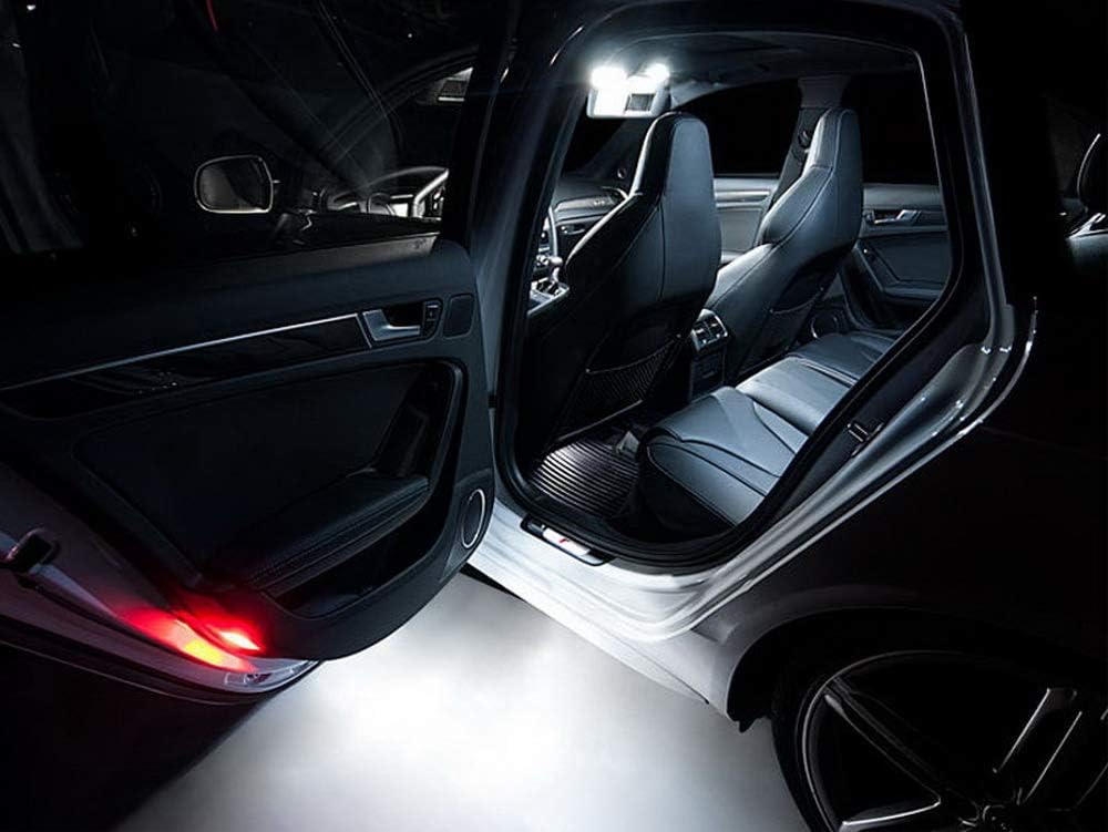 iJDMTOY Xenon White LED Compartment Glove Box or Footwell Lights Compatible with Volkswagen Jetta GTI Altas CC Eos, Powered by 3W 18-SMD LED Lights, Replace OEM Incandescent Lamps