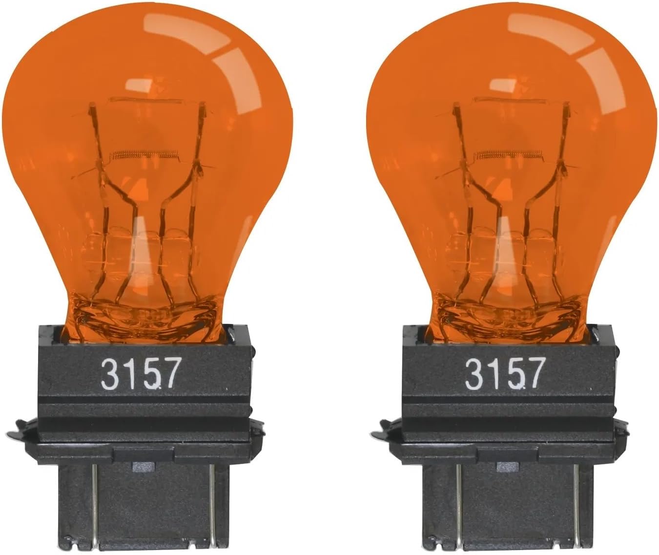 cyclingcolors 2x 3157 12V P27/7W W2.5x16q 32/3CP S25q Orange Light Bulb American and Asian Car