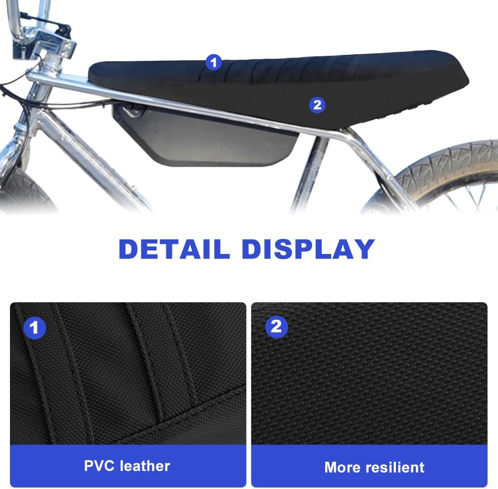xitomer Seat Cover Compatible with Zooz Ebikes UU750 / UU1100 / UF1200 Anti-Slip Motorcycle E-Bikes Seat Cover Gripper Soft Stripe Seat Protection (Black)