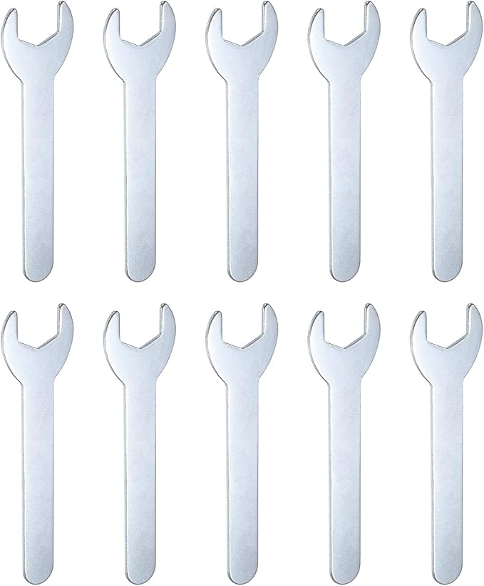 HARFINGTON 10pcs Small Wrench 17x108x2mm Metric U-Shaped Single Open Ended by HARFINGTON