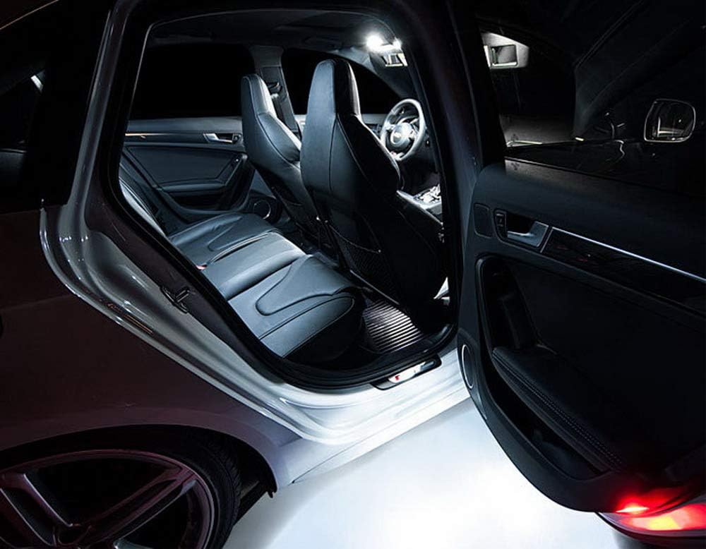 iJDMTOY Xenon White LED Compartment Glove Box or Footwell Lights Compatible with Volkswagen Jetta GTI Altas CC Eos, Powered by 3W 18-SMD LED Lights, Replace OEM Incandescent Lamps