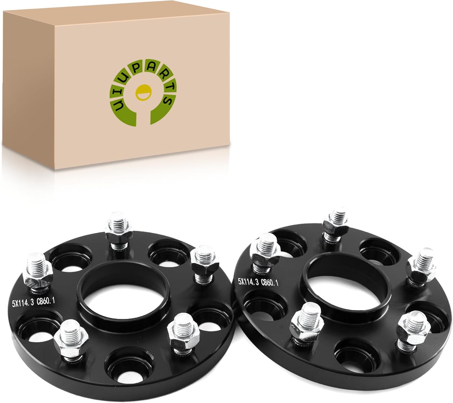 5X4.5 Wheel Spacers Forged 0.59"(15mm) 5x114.3mm to 5x114.3mm Thread Pitch M12x1.5 Hub Bore 60.1mm SET OF 2 Adapters for Toyota RAV4 2.5L 2009-2021，Camry 2.5L 2010-2021，Camry 2.4L 2002-2011 & More