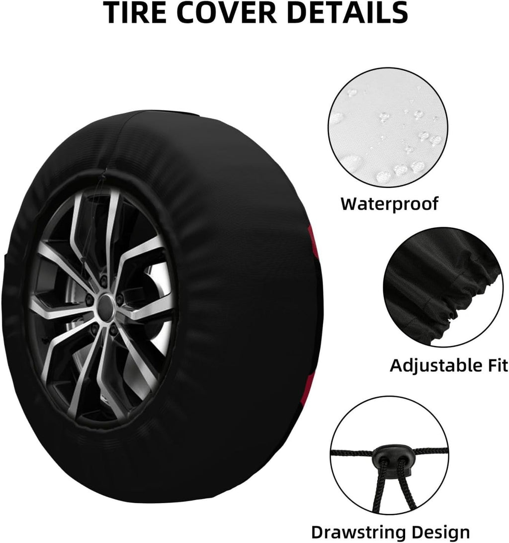 Ohio State Flag Print Universal Spare Tire Cover for RV, Jeep | Wheel Protector Fits Rv, Trailer, Jeep, Shield Tires From Sun, Dirt And Rain For Outdoor Storage