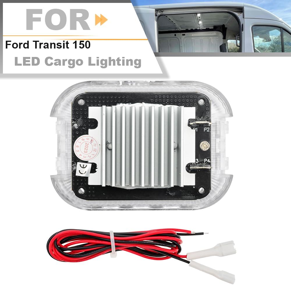 LED Interior Cabin Courtesy Cargo Load Space Area Dome Light for 2014+ Ford Transit 150/250/350/350 HD Cargo Van Transit Connect LED Rear Truck Bed Cargo Light with Harness Wiring