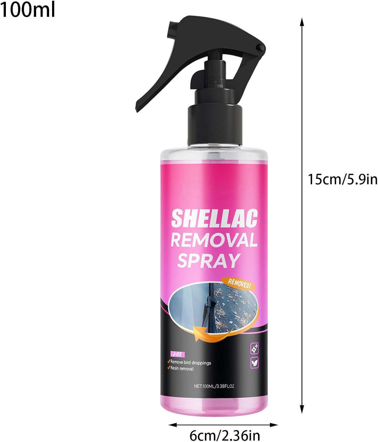 Car Cleaning Spray, Powerful All-Purpose,Cleaner, 100ml, Automotive Tar Remover, Car Degreaser, Compact Design, For Automotives, Motorcycles