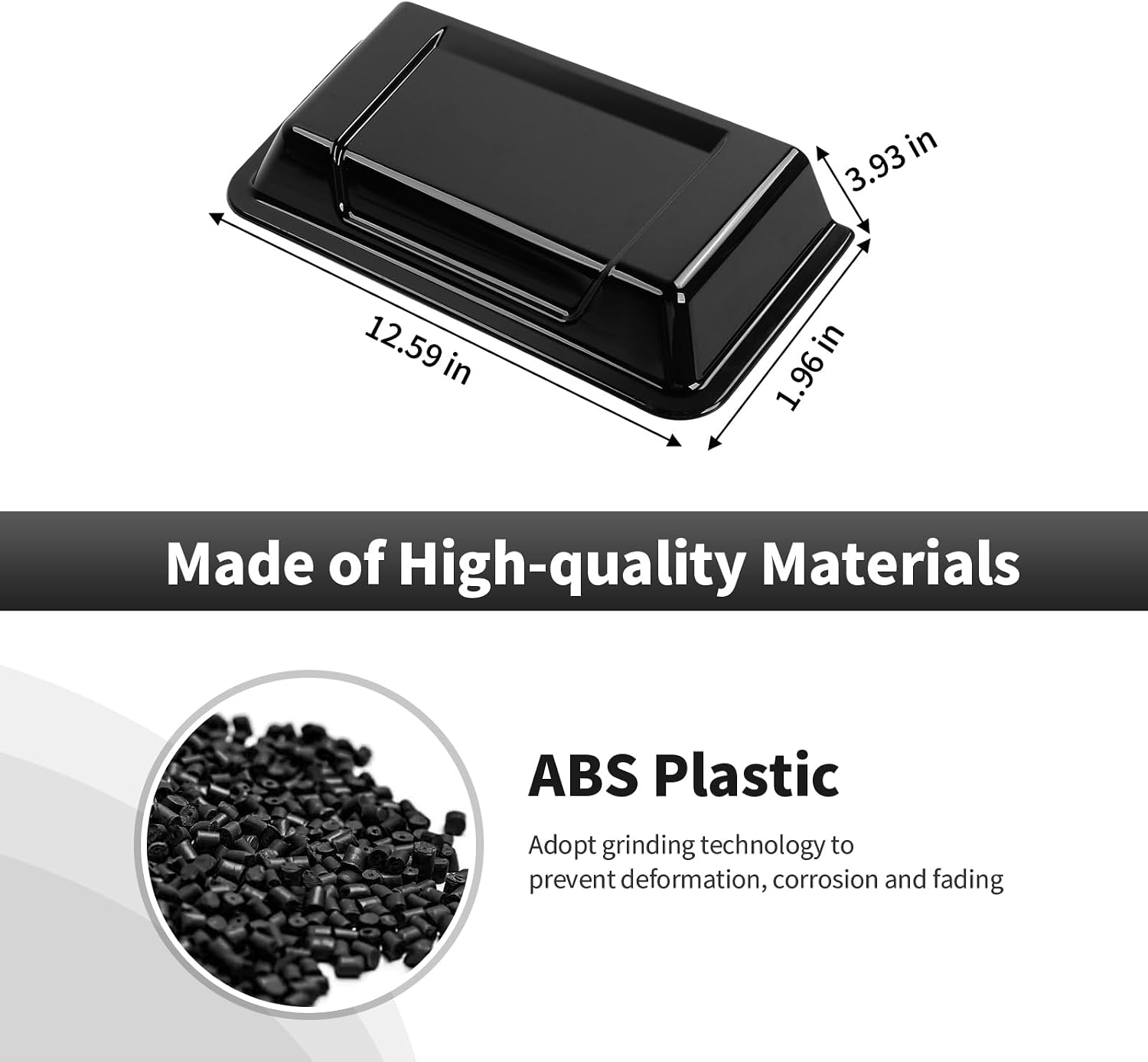 CheroCar Black Hood Vent Cover Engine Hood Hinge Cover Fit for 1996-2018 Jeep Wrangler JK JKU TJ Unlimited Hood Scoop Vent Cover Exterior Accessories