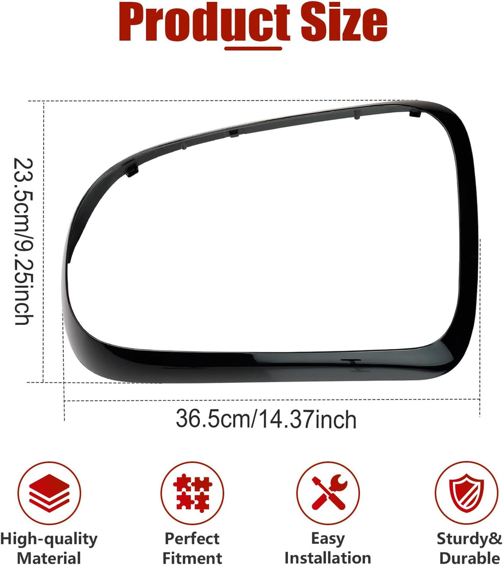 Rear Lamp Frame Bezel Guard 1 Pair Tail Lamp Frame Bezel Protector For Mini Cooper Countryman Estate F60 2017 2018 2019 2020 2021 2022 2023, Taillight Trim Rings 51712414989 (Glossy Black)