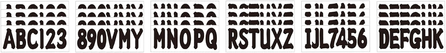 3 Inch Boat Registration Number & Letters Decal Kit Waterproof Marine Vinyl Hull Easy Apply for PWC Jet Ski Pontoon Black
