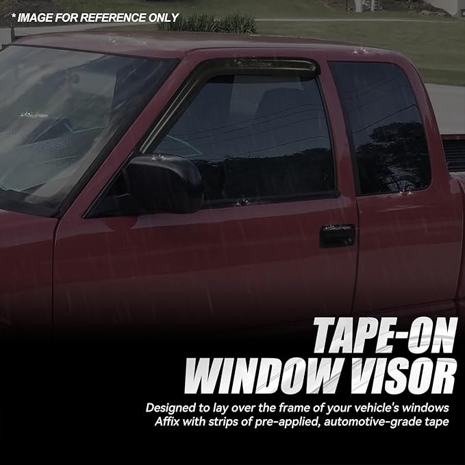 Auto Dynasty 2Pcs Carbon Fiber Pattern Window Visors Compatible - Image 3