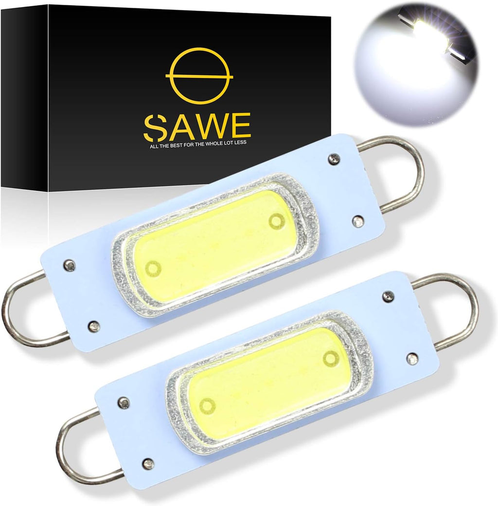 561 Led Bulb White 44mm COB Rigid Loop for Map Trunk Light 562 567 x 2 | Canbus Error Free 12v Replacement for Interior Car Dome Courtesy Step Cargo Footwell Festoon Lamp 563 564 Super Bright 6000K