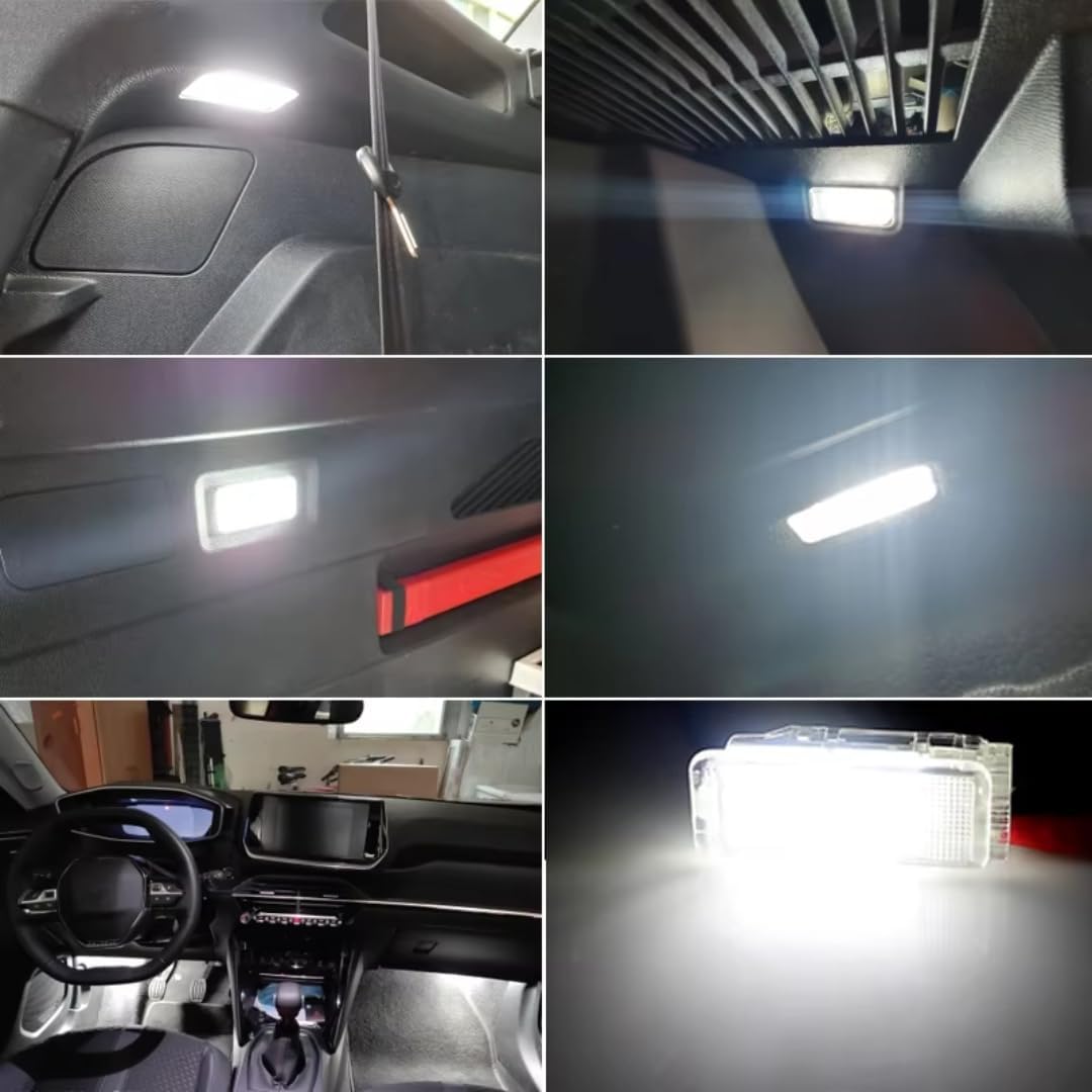 Car Trunk Light for Citroen C2 C3 C4 C5 C6 C8 DS3, for Peugeot 1007 207 306 308 5008 607 RCZ, Footwell Glove Box Trunk Interior Light
