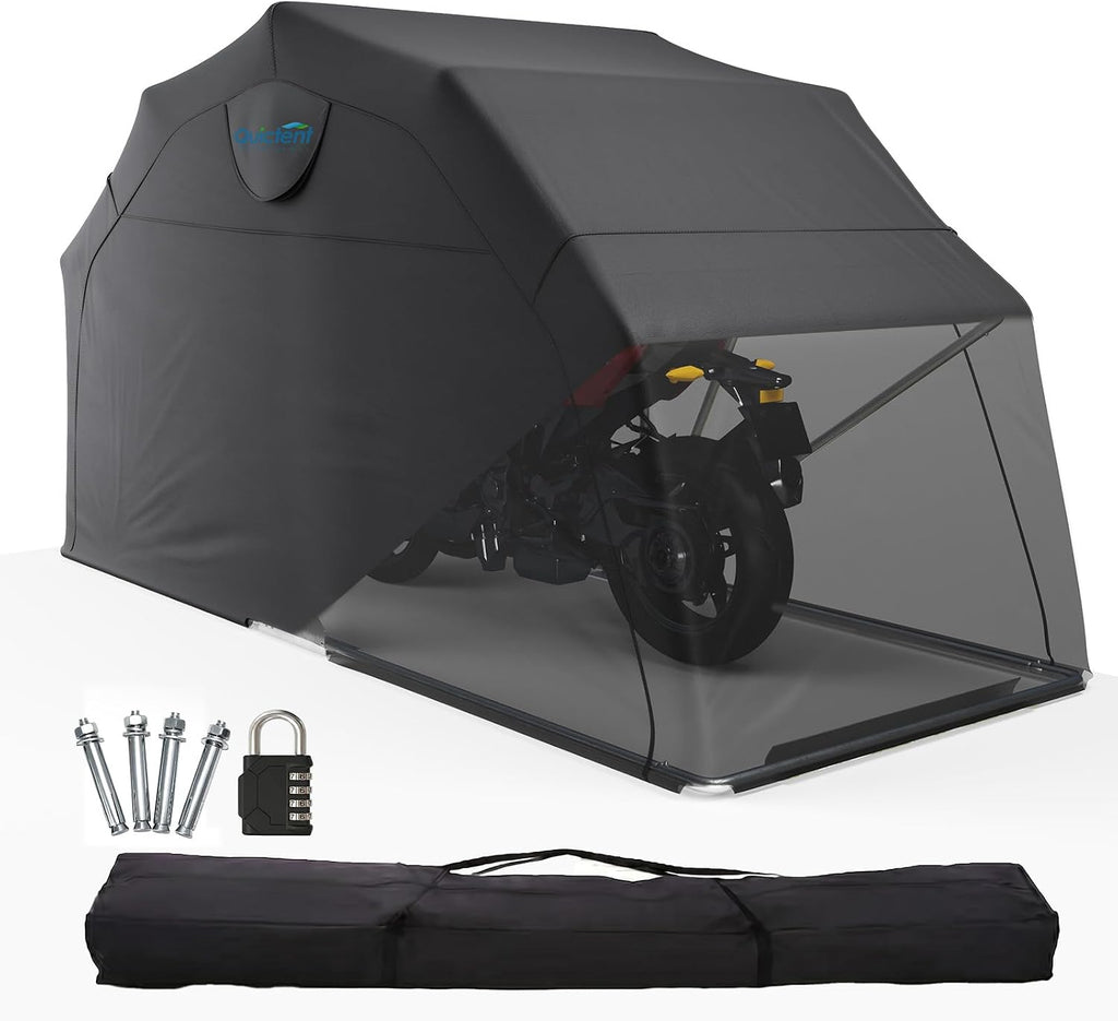quictent motorcycle garage pod shelter hard shell with, main product view