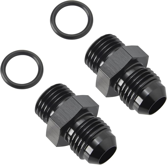 6AN Male Flare to 6AN ORB O-ring Boss Fuel Pump Rail Adapter Fitting Aluminum - Image 3