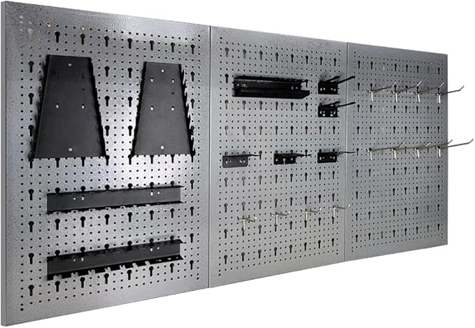 JZD Industrial Steel Garage Storage Cabinet System, Included Pegboard Wall - Image 9