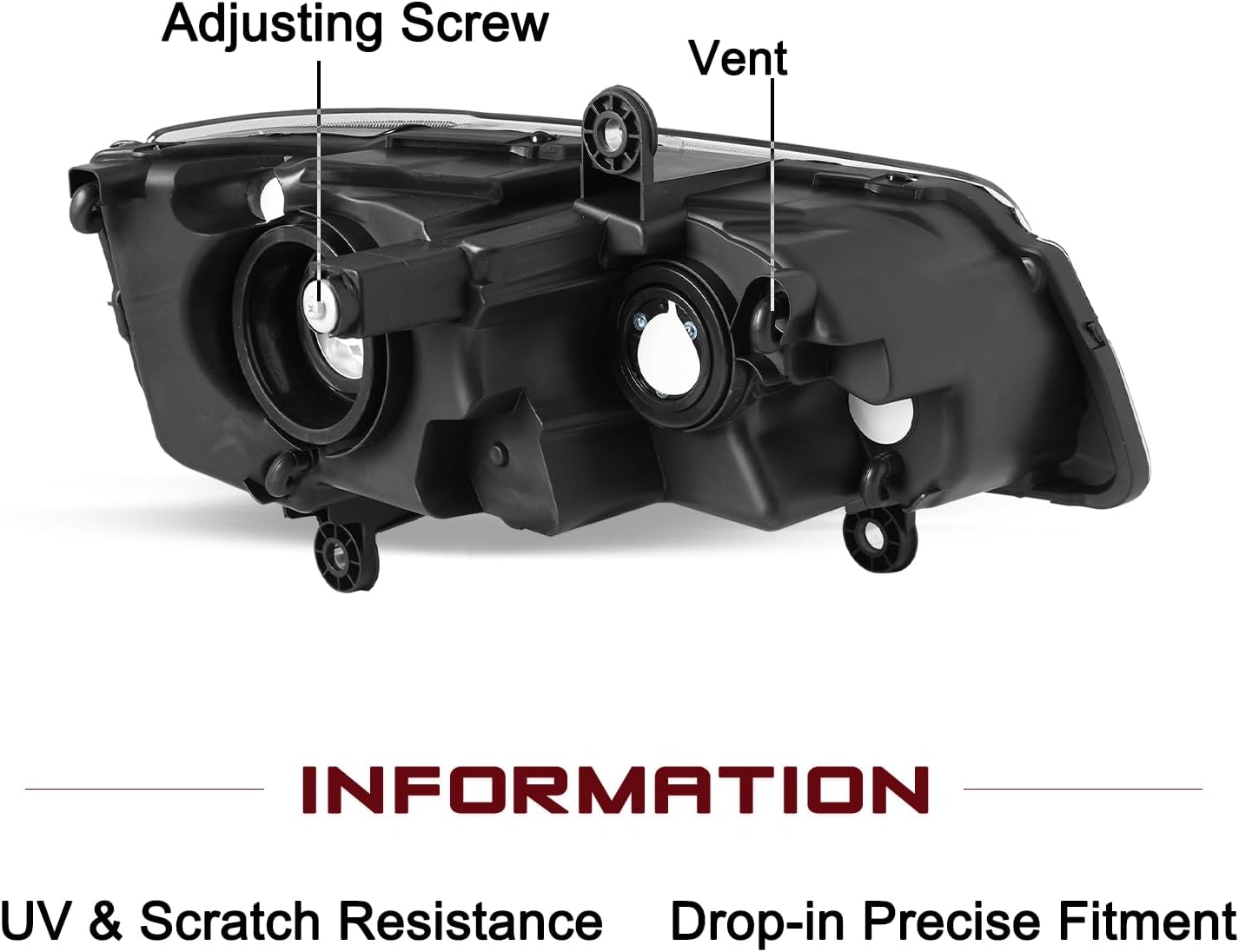 JSBOYAT Fits for 2011-2020 Dodge Grand Caravan Headlight and Tail lights Assembly Halogen Headlamp & Taillights 2Pair (LH+RH)
