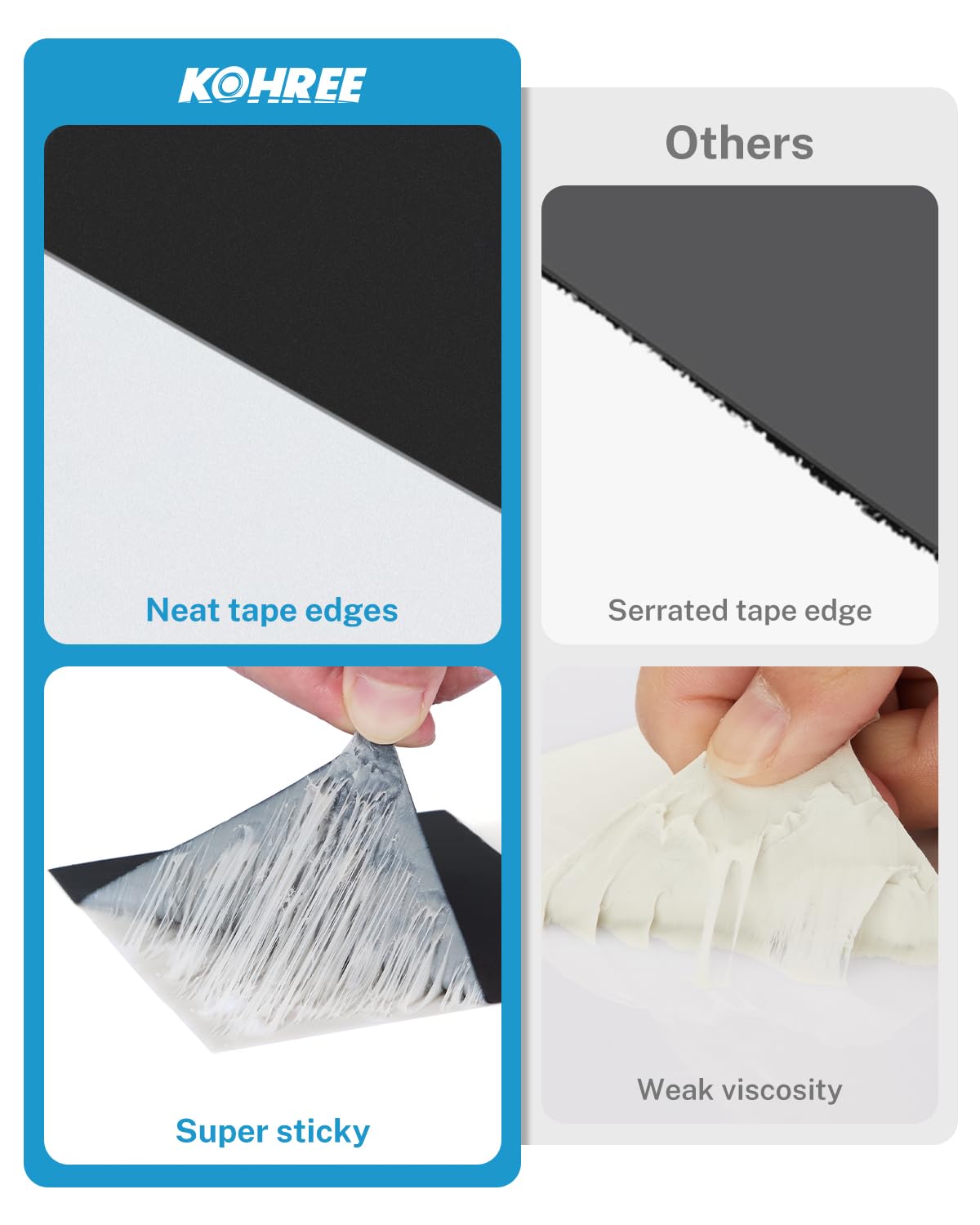 kohree butyl sealant tape, 4 inch x 50, side view