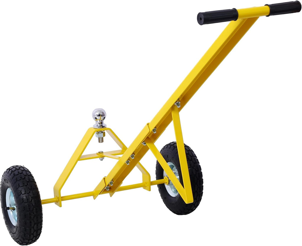Trailer Dolly with Pneumatic Tires - 600 Lb. Maximum Tongue Weight Capacity,Yellow Color